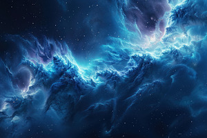 A mesmerizing image of nebulous cosm, a Photo by LOGOCREATIVE