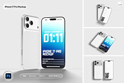 iPhone 17 Pro Mockup 6 Scenes, an iPhone Mockup by Claymoon Lab (Thumbnail 1 of 13)