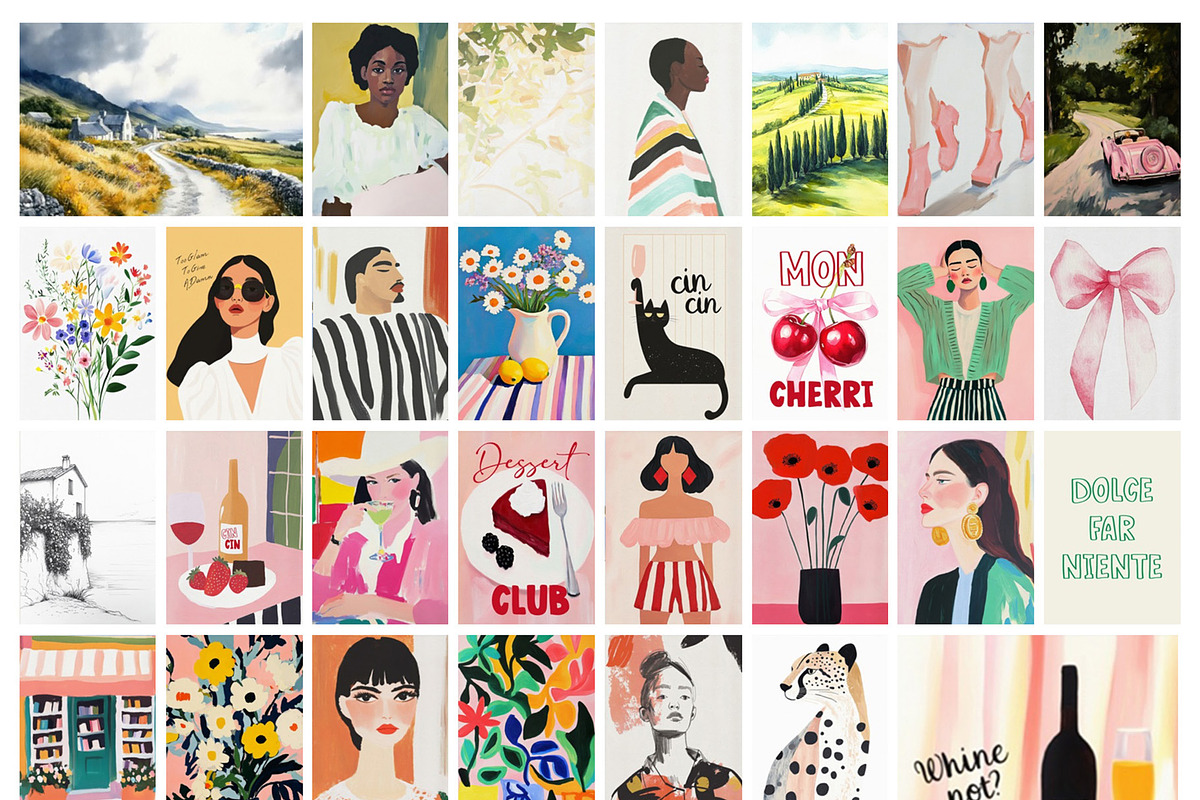 MIXED PRINTS WAll ART GALLERY, a Background Graphic by lerinartstudio (Photo 10 of 13)