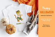Cute animal Halloween clipart, an Animal Illustration by Watercolor Nastasia Art (Thumbnail 5 of 7)