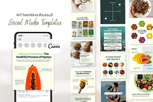 Nutrition Post Template Set I Canva