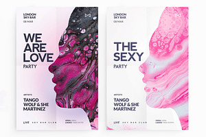 Valentines Flyer Template, a Flyer Template by Human Made