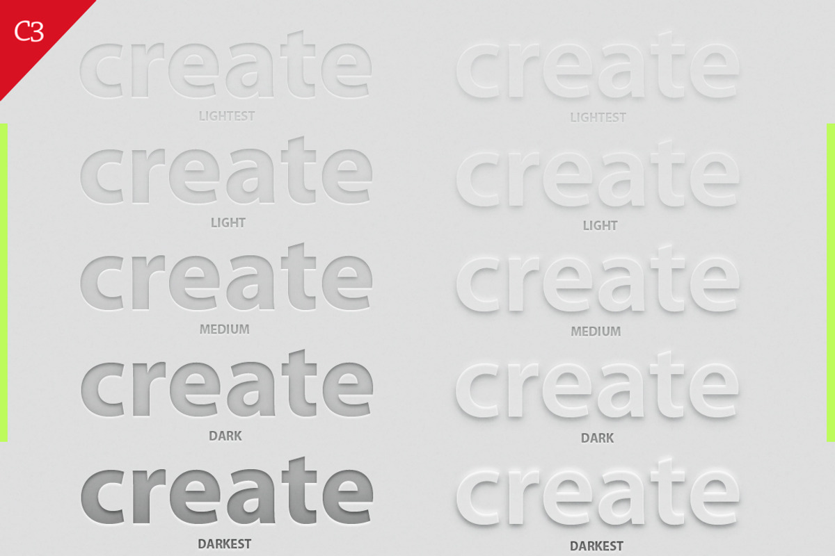 20 Best Pressed & Embossed Styles, a Layer Style Add-On by Premium Adobe Add-Ons (Photo 2 of 5)