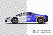 Hybrid Supercar Sport Coupe Set, an Advertising Mockup by Halal Graphic Studio (Thumbnail 5 of 12)