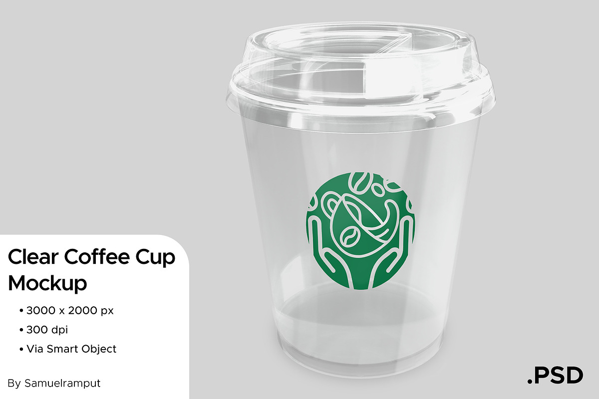 Clear Coffee Cup Mockup, a Cups & Container Mockup by Mock 9 (Photo 1 of 3)