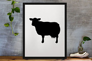 Farm Animals Silhouette SVG, an Animal Illustration by newminddesign (Thumbnail 3 of 3)