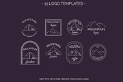 MOUNTAIN Logos, Icons and Frames, a Branding & Logo Template by Andreen (Thumbnail 2 of 15)