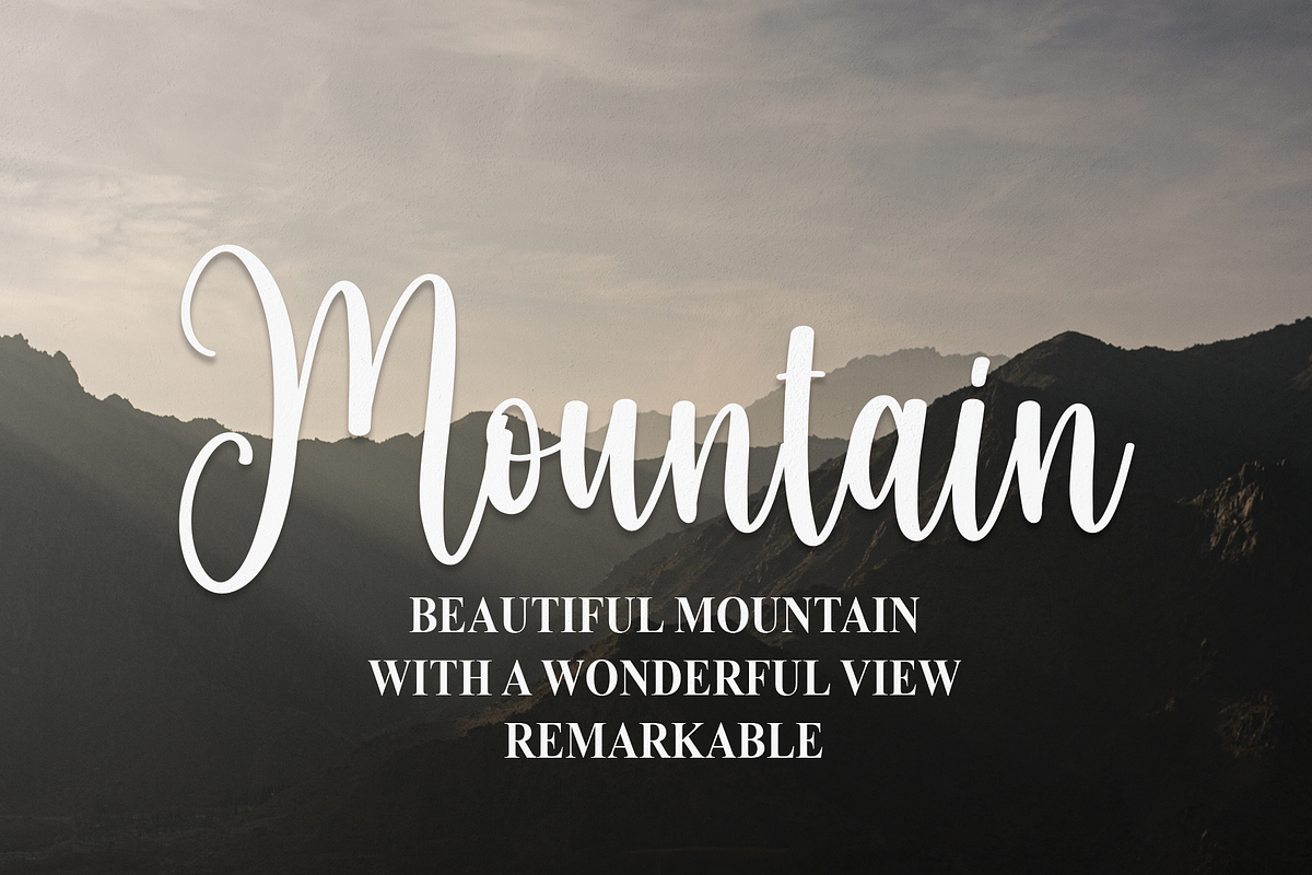 Rainbow | Script Font, a Script Font by Scratchones (Photo 4 of 6)