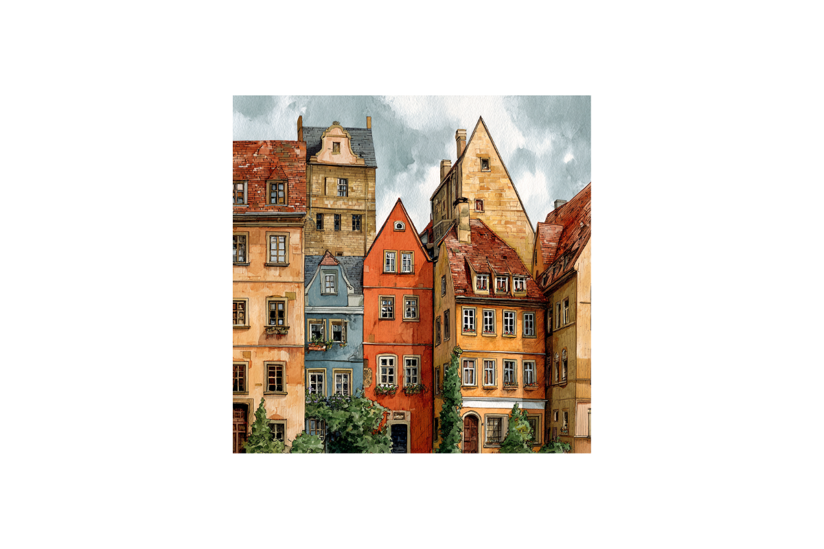 Old German City Backgrounds Bundle, a Background Graphic by PcuDesigns Illustrations (Photo 3 of 3)