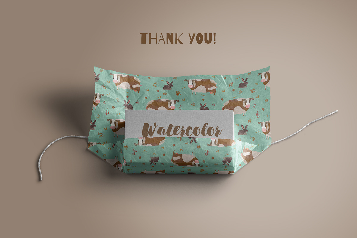 Animal Farm Watercolor Patterns, a Pattern Graphic by watercolor kamill (Photo 12 of 12)