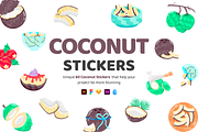 Coconut Stickers, a Duotone Icon by Vectors Market (Thumbnail 1 of 5)