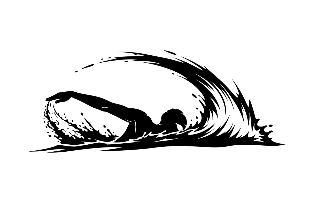 Swimming Sport Silhouette Vector Bun, an Illustration by jahid234 (Photo 34 of 51)
