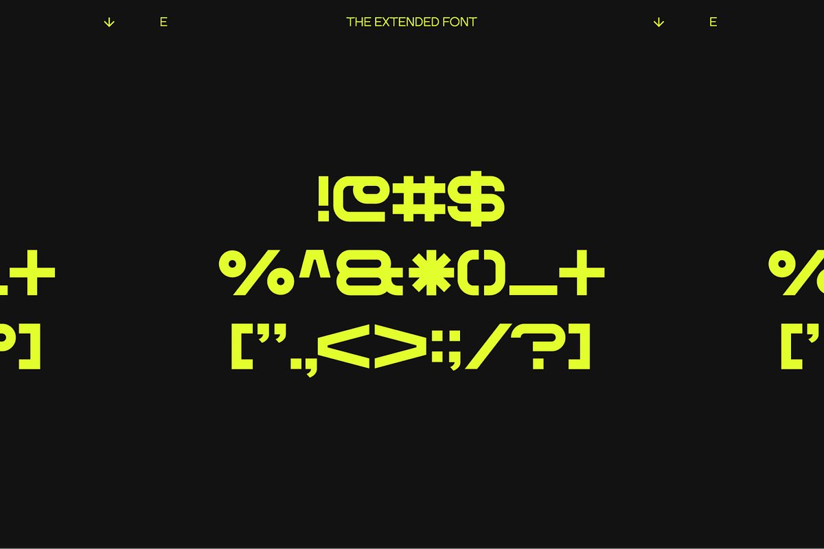 THE EXTENDED FONT, a Font by THE BOLD FONT. (Photo 8 of 9)