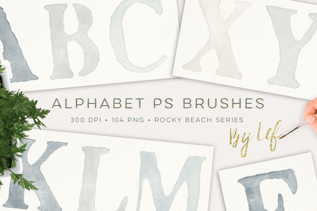 Photoshop Alphabet Brushes preview 4