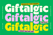 Giftalgic, a Sans Serif Font by graphicook (Thumbnail 1 of 10)