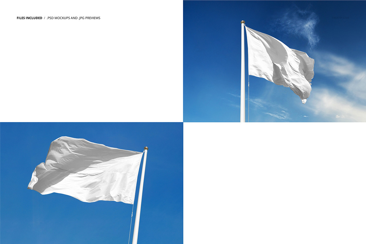 Flag Mockup Set, an Advertising Mockup by creatsy5 (Photo 2 of 7)