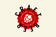 Craft beer brewery vector logo, a Food Illustration by provector (Thumbnail 1 of 3)