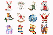 Whimsical Christmas Clipart, an Illustration by Design Market (Thumbnail 2 of 5)