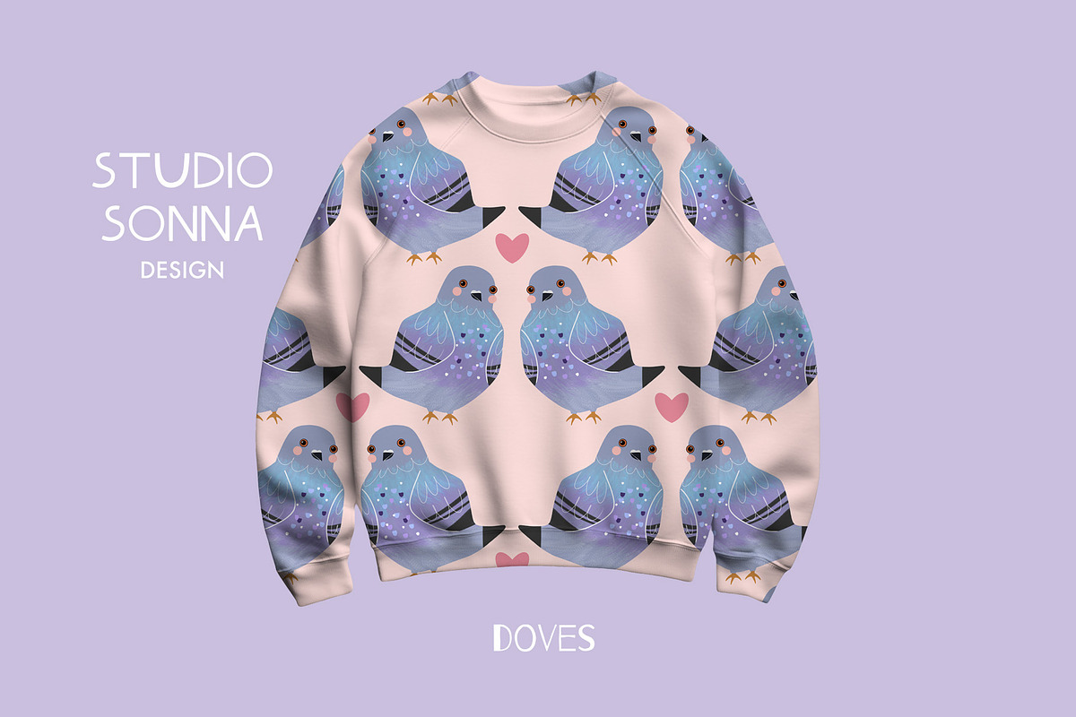 Doves rose, a Pattern Graphic by StudioSonna (Photo 2 of 3)