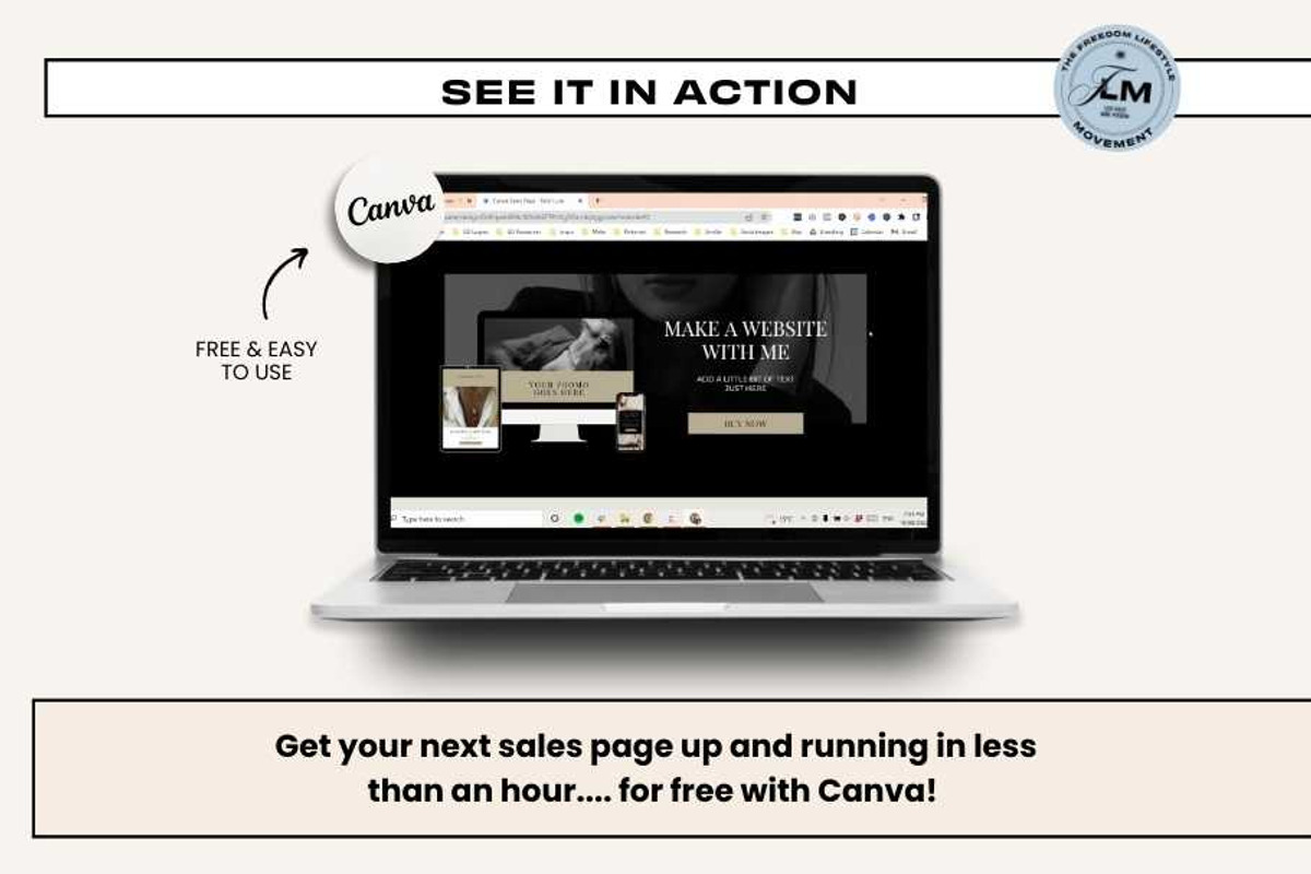 Canva Sales Page - Noir Luxe, a Templates & Theme by Freedom Business Shop (Photo 2 of 10)