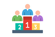 Podium Flat Icon, a Duotone Icon by Pexelpy (Thumbnail 1 of 2)