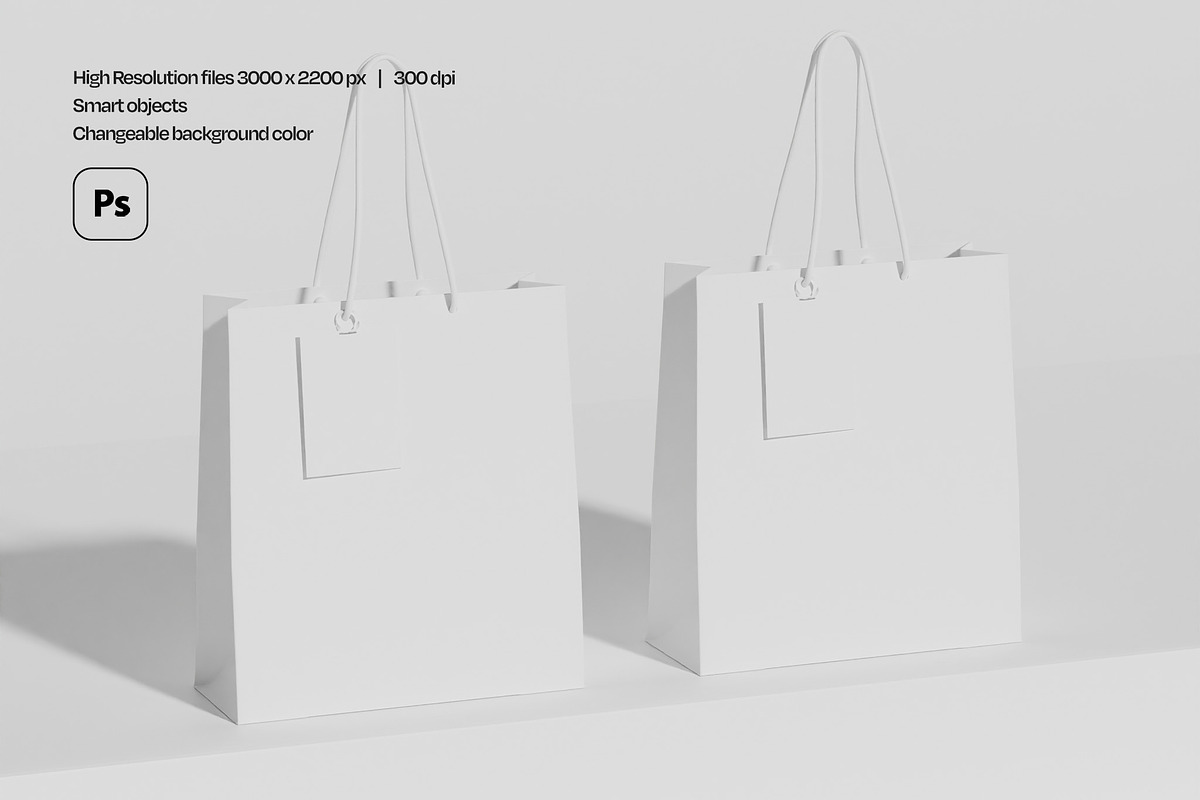 Luxury Shopping Bag Mockup Set, a Packaging Mockup by Mego-studio (Photo 4 of 7)