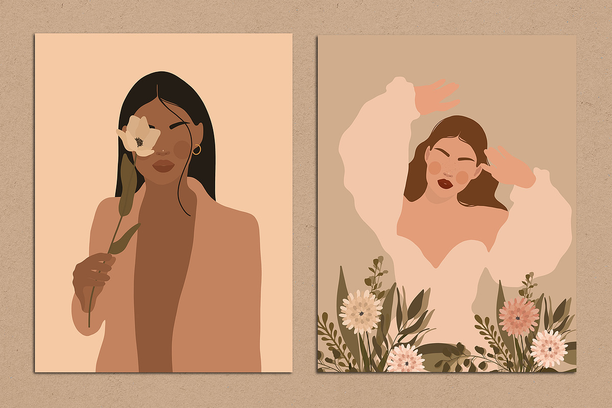 Flower Girls Abstract Posters, a Decorative Illustration by Miracles Everywhere (Photo 2 of 5)