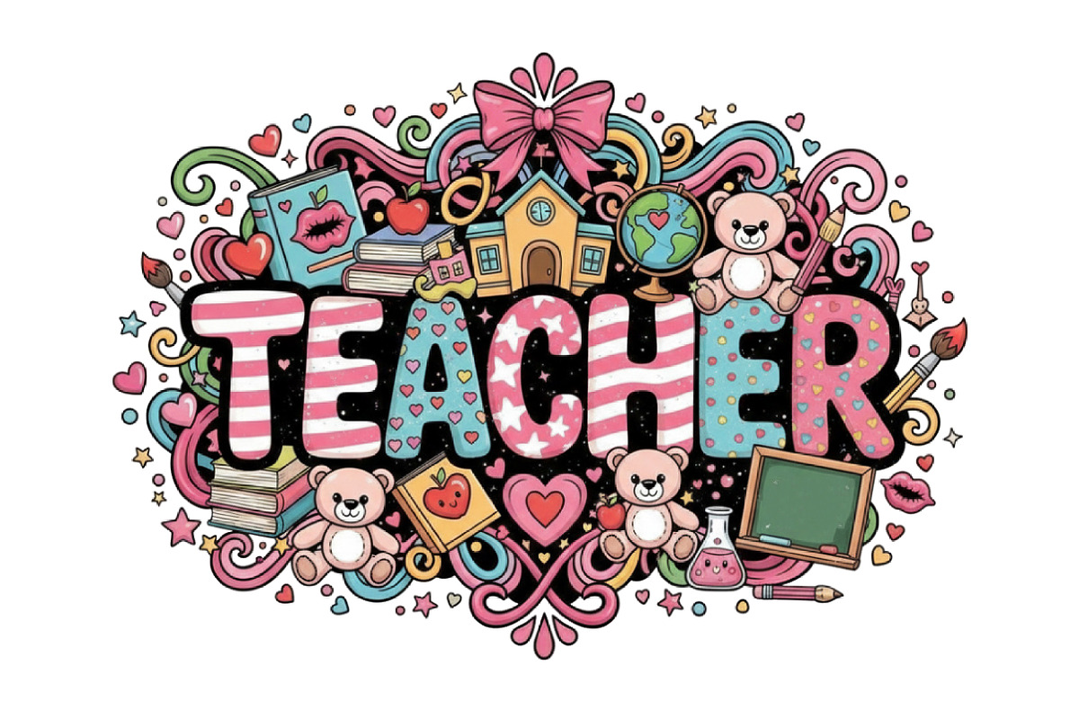 Preppy Teacher Valentine Png, Teache, an Illustration by Designking (Photo 6 of 6)