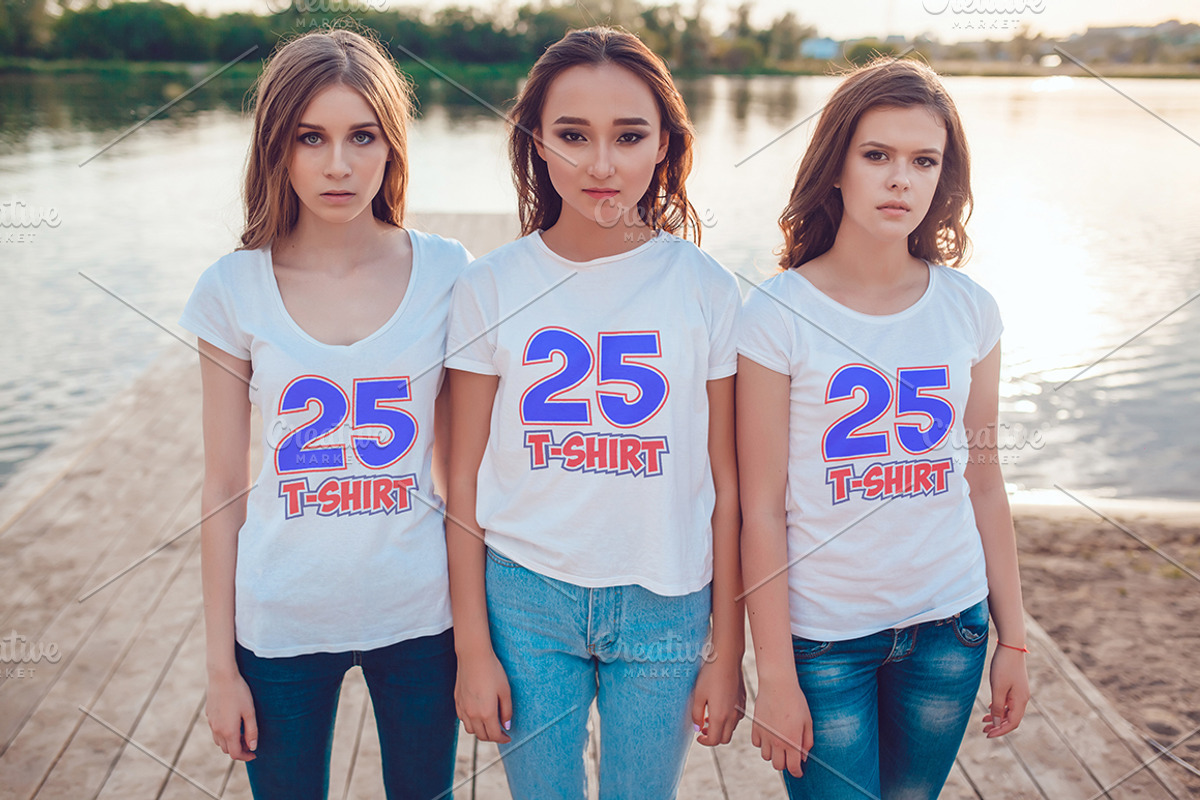 25 T-Shirts Mock-Up (Part 1), a Shirt Mockup by Freeman Studio (Photo 19 of 30)