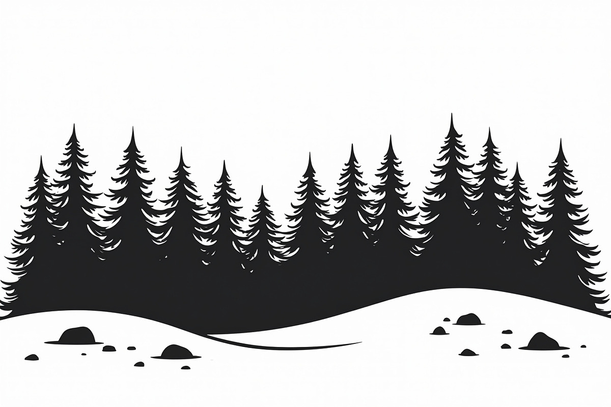 Pine Forest Silhouette Bundle, a Graphic by Creativeshirt (Photo 11 of 14)