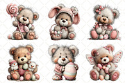 Whimsical Easter Teddy Bear Clipart, an Illustration by Black Bird Studio (Thumbnail 6 of 6)