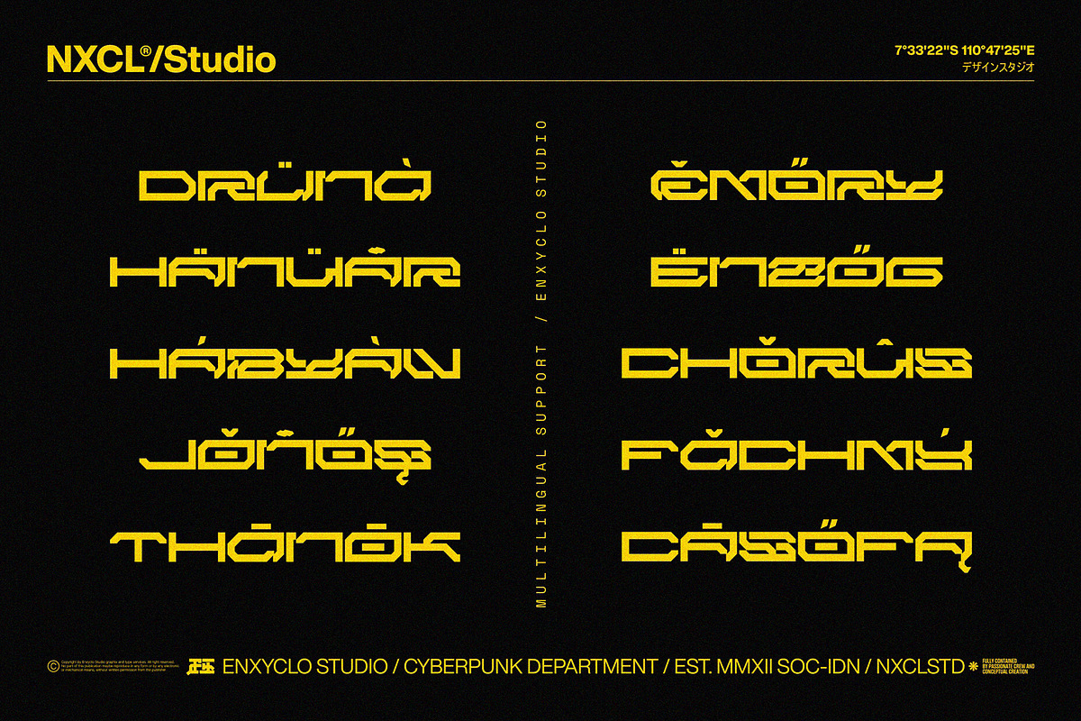 NCL BRAYQOSE - Cyberpunk Font, a Sans Serif Font by Enxyclo Studio (Photo 7 of 13)