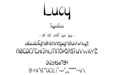 Font Lucy Cute Sans Serif Typeface