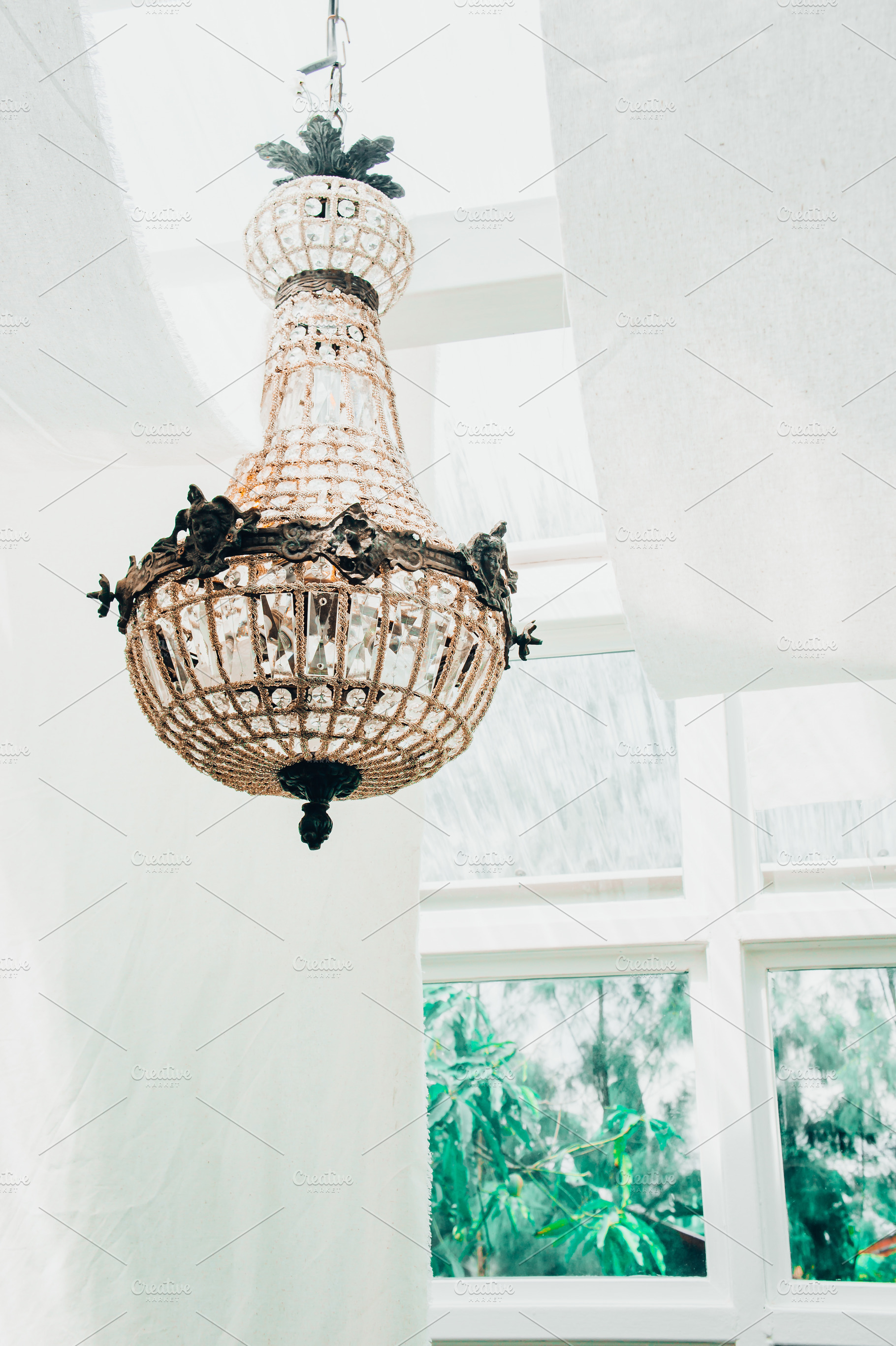 Decorated lamps stock photo containing antique and art, an Industrial Photo by Lady-Vintage