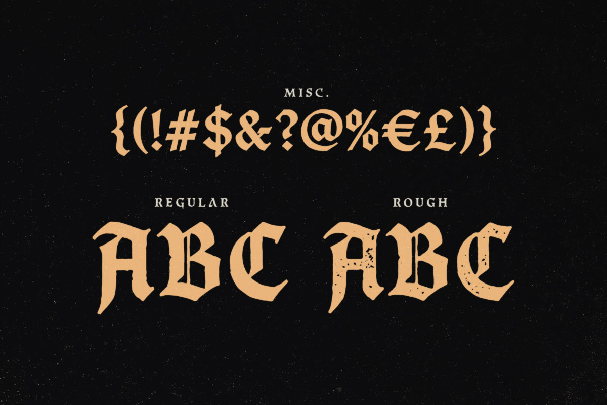Zealot Typeface, a Blackletter Font by Tugcu Design Co. (Photo 4 of 4)