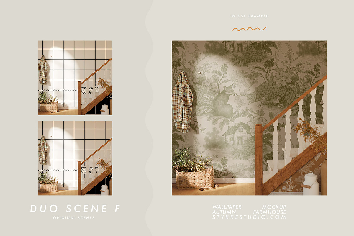 Autumn Farmhouse | WALLPAPER MOCKUP, a Household Mockup by Stykke Studio (Photo 19 of 22)