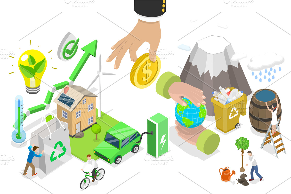 Environmental conservation Set 01, a Person Illustration by AndriiStore (Photo 10 of 11)