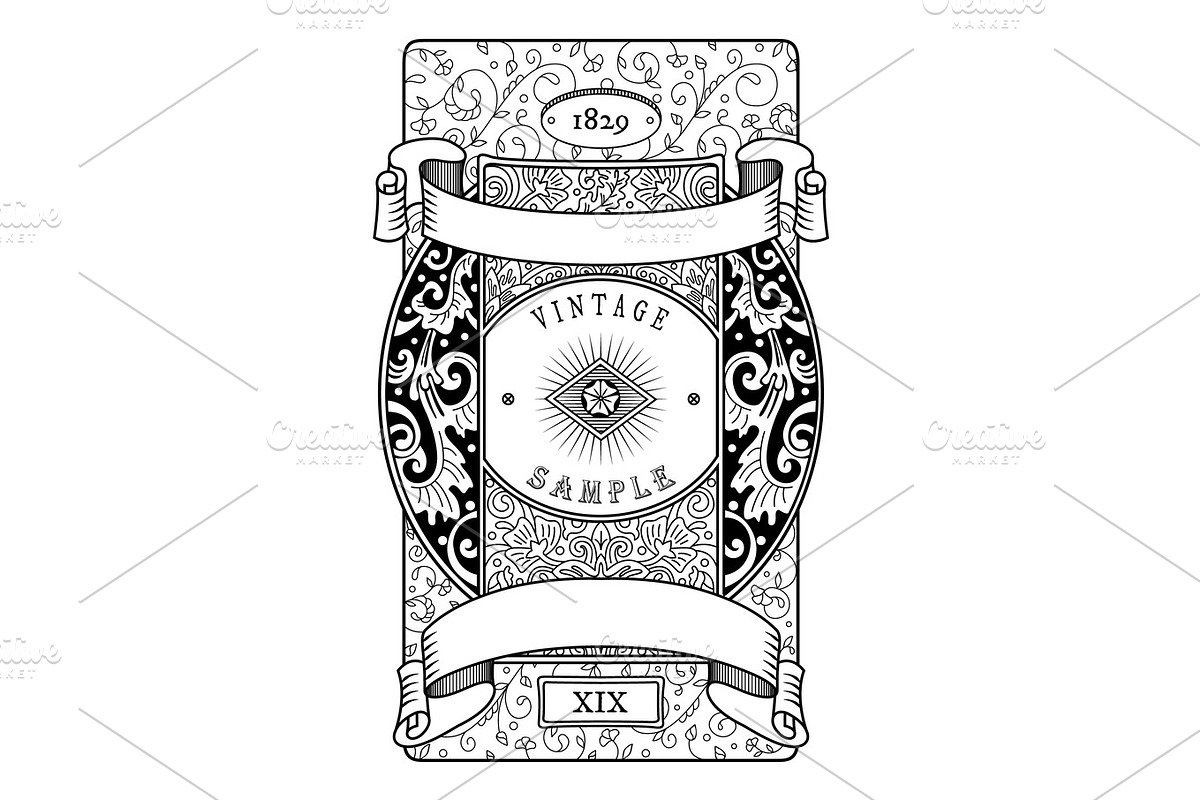 Vintage label, a Decorative Illustration by separisa