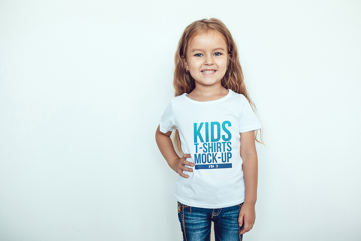 Kids T-Shirt Mock-Up Vol 3, a Shirt Mockup by Freeman Studio (Photo 6 of 12)