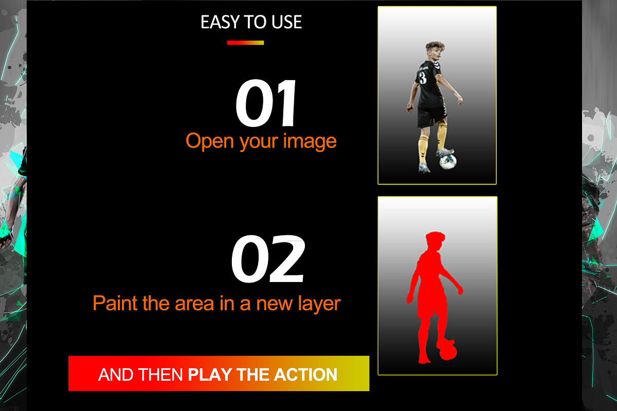 Electrix Paint Photoshop Action, an Action Add-On by Eka Design (Photo 2 of 6)