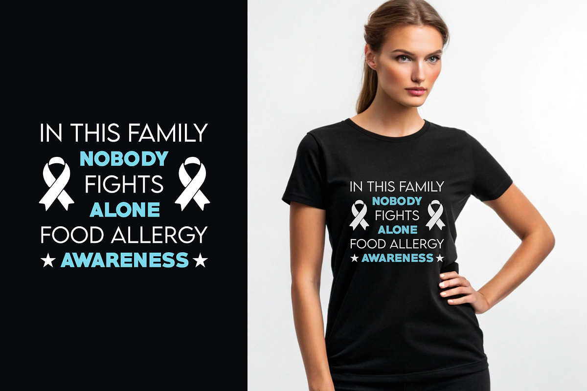 Food Allergy Awareness T-Shirt Desig, a Food Illustration by Unique Design Team (Photo 5 of 5)
