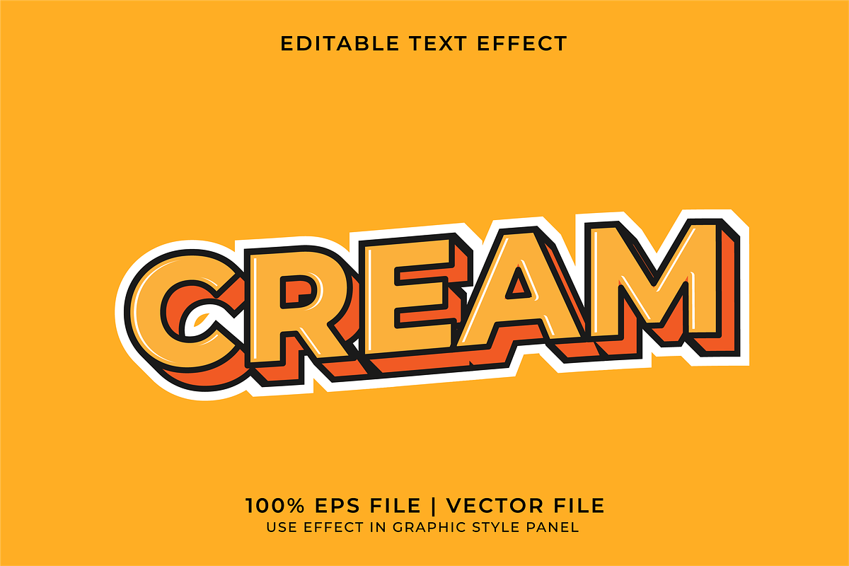 Cute Cream Text Effects Bundle, a Layer Style Add-On by WM48 Shop (Photo 9 of 10)