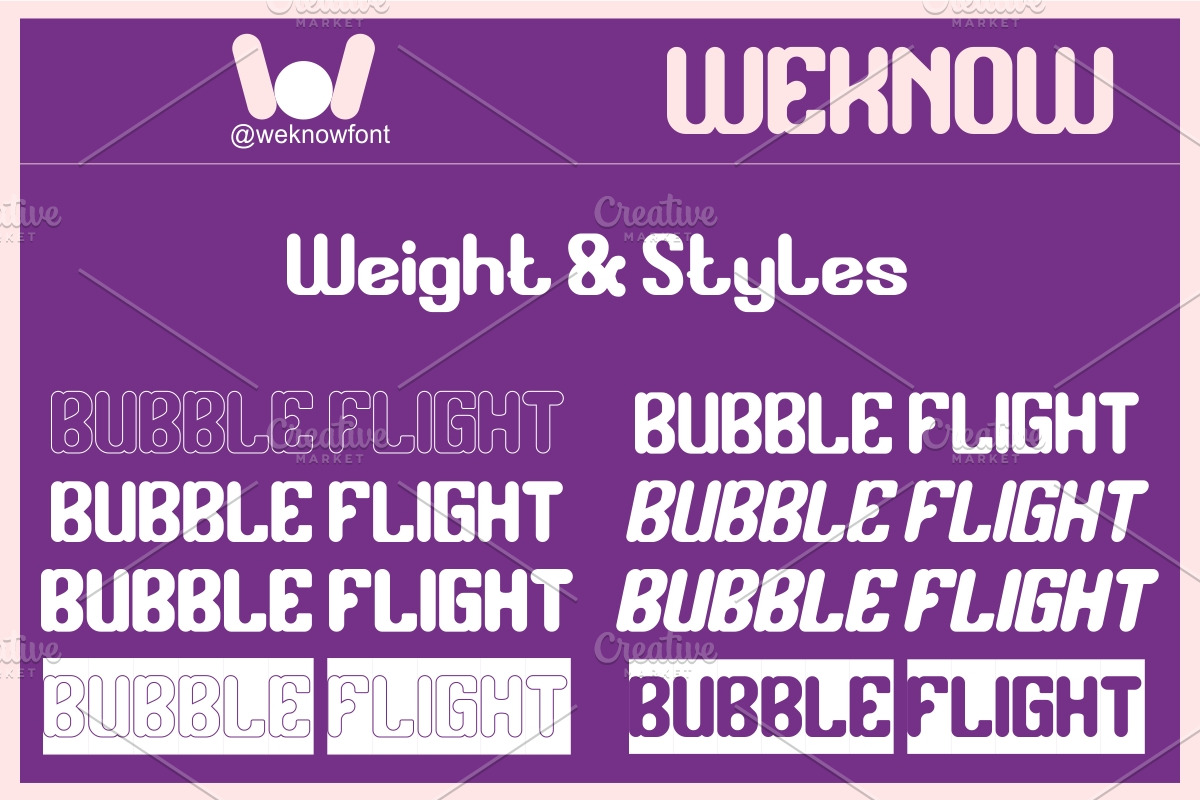 Bubble FLight font, a Sans Serif Font by weknow (Photo 7 of 8)