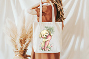Whimsical funny spring Dog Clipart, an Illustration by Designworld (Thumbnail 7 of 8)