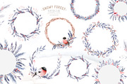 Watercolor bullfinch & snowy forest, an Animal Illustration by Peace ART (Thumbnail 5 of 9)