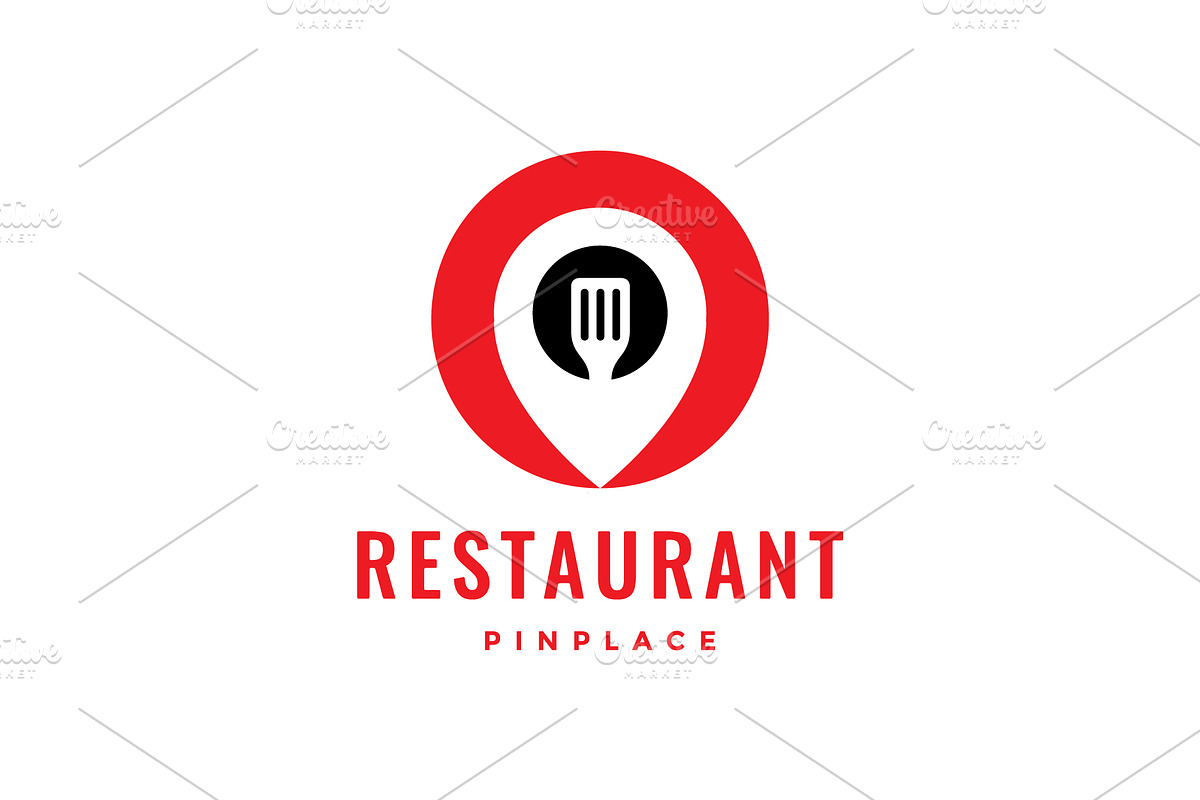 pin restaurant plant spatula logo, a Branding & Logo Template by devastd