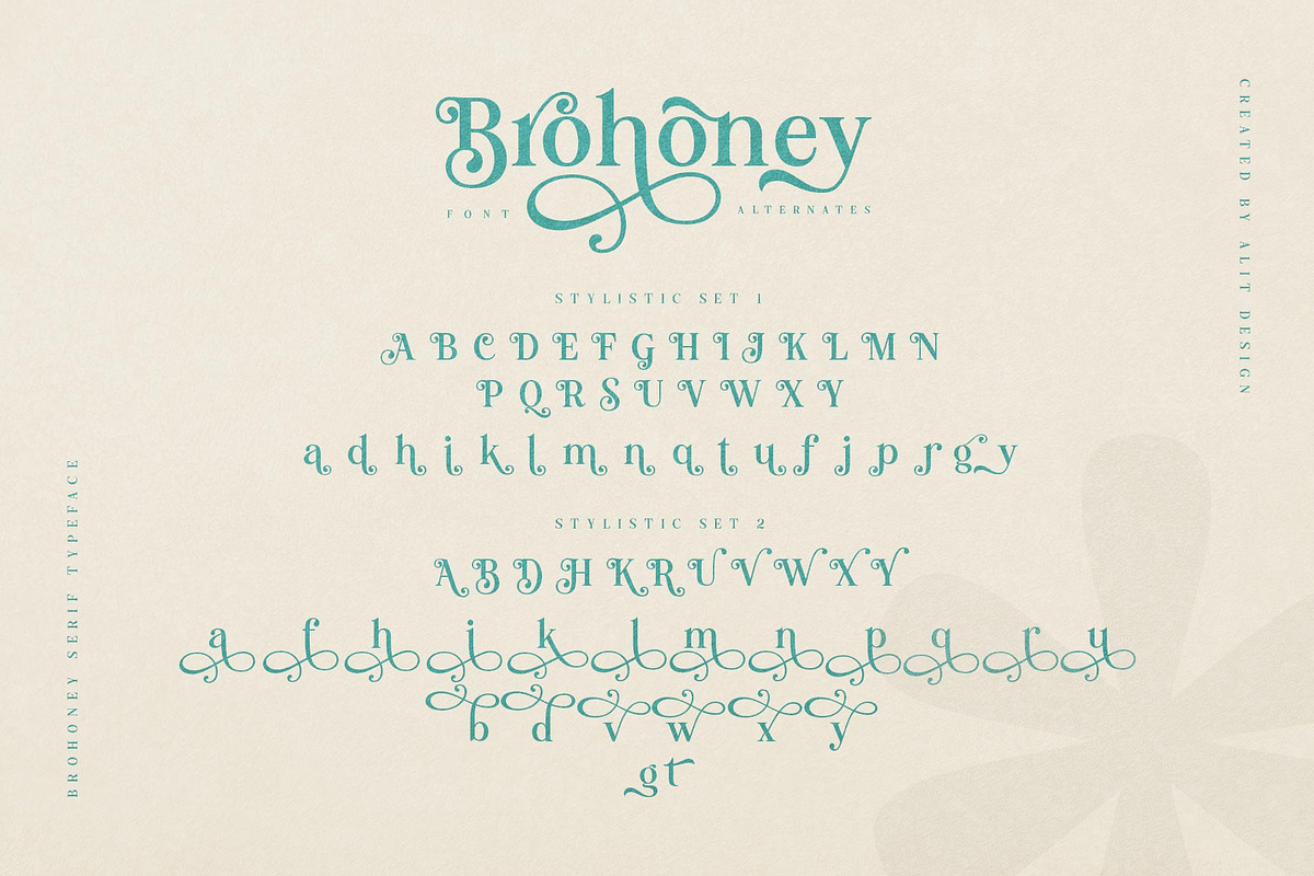 Brohoney Modern Serif Typeface, a Serif Font by alit design (Photo 6 of 18)