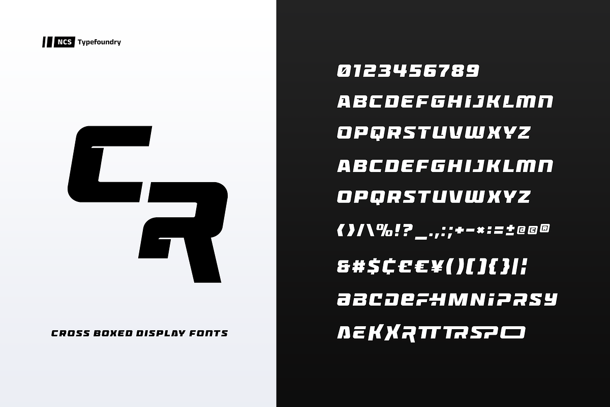Cross Boxed Bold Modern Sport Fonts, a Sans Serif Font by Namara Creative Studio (Photo 8 of 11)