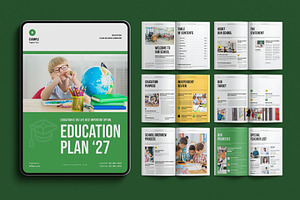 Digital Education Plan Template, a Brochure Template by E-Type
