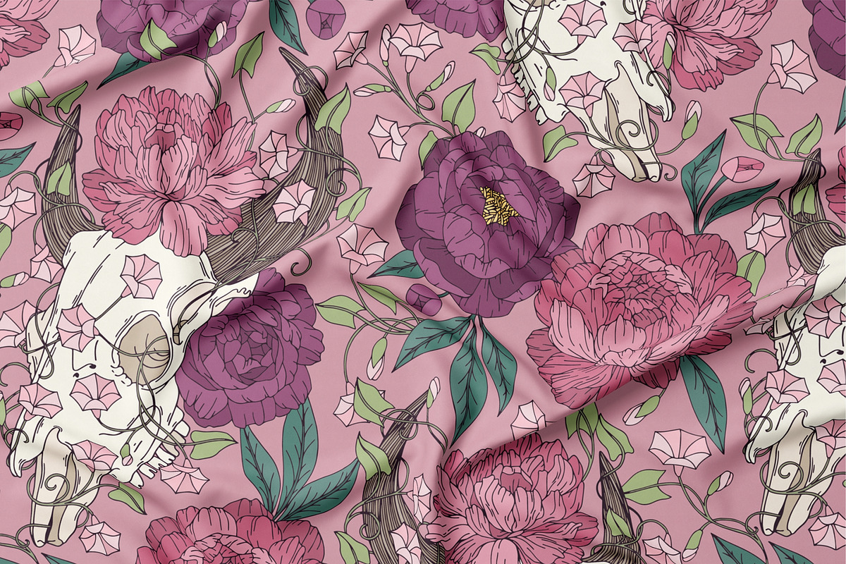 Dark garden. Seamless pattern, a Pattern Graphic by Elona Laff (Photo 5 of 7)